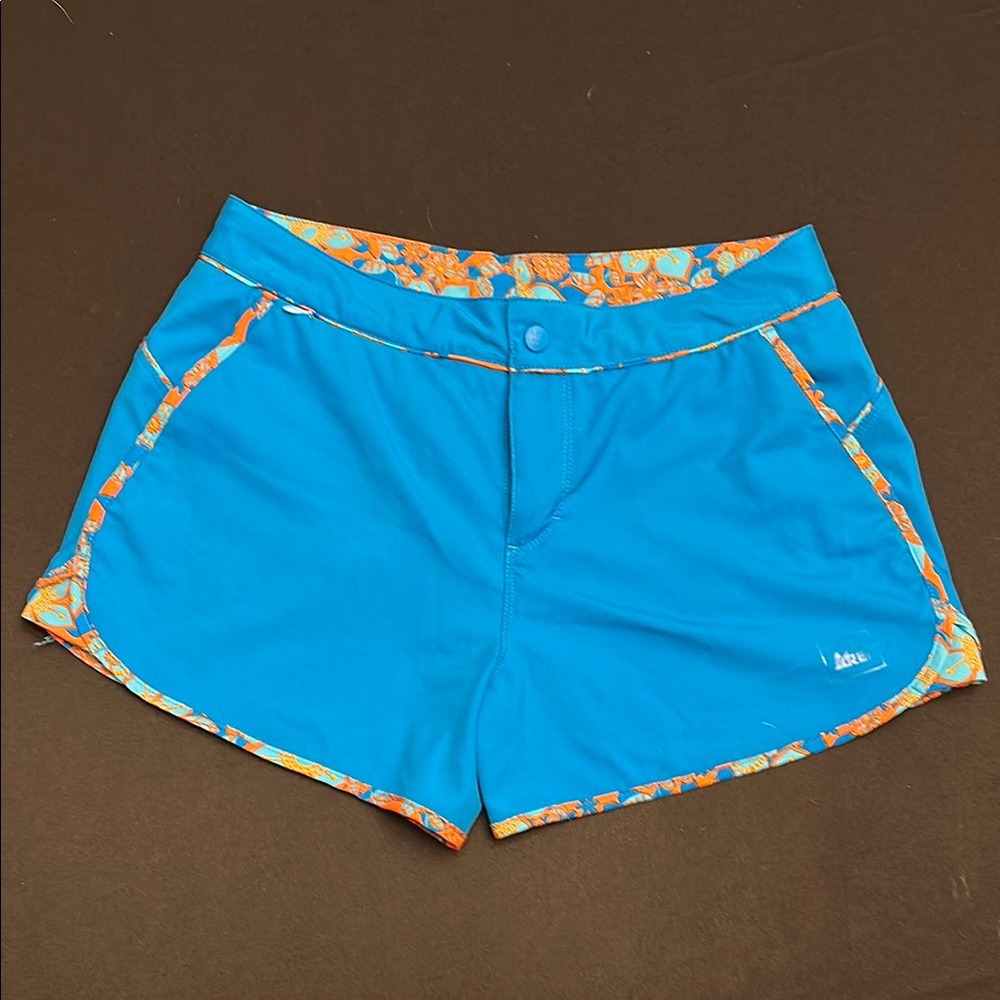 REI Athletic Blue and Orange Performance Shorts
